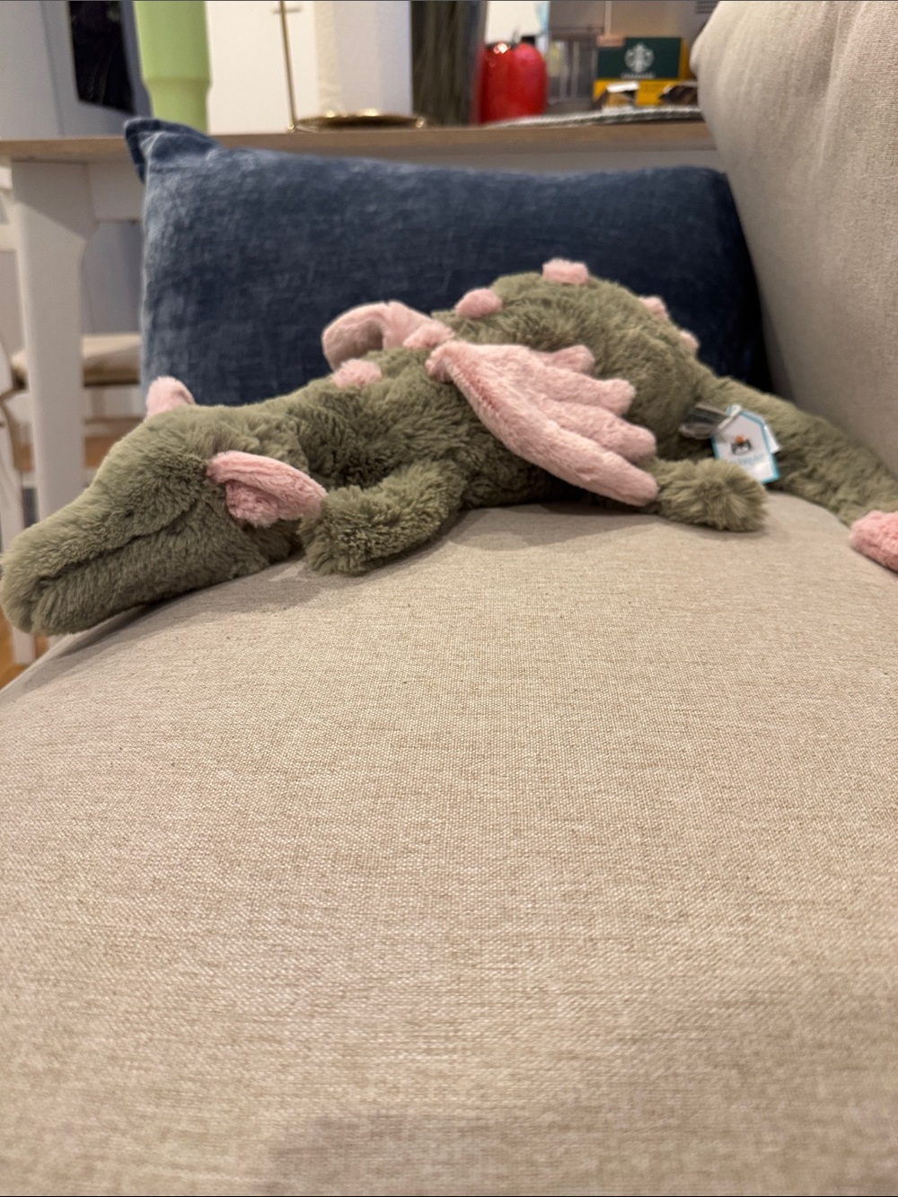Jellycat Malachy Dragon Pink and Green